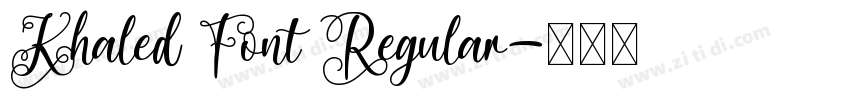 Khaled Font Regular字体转换